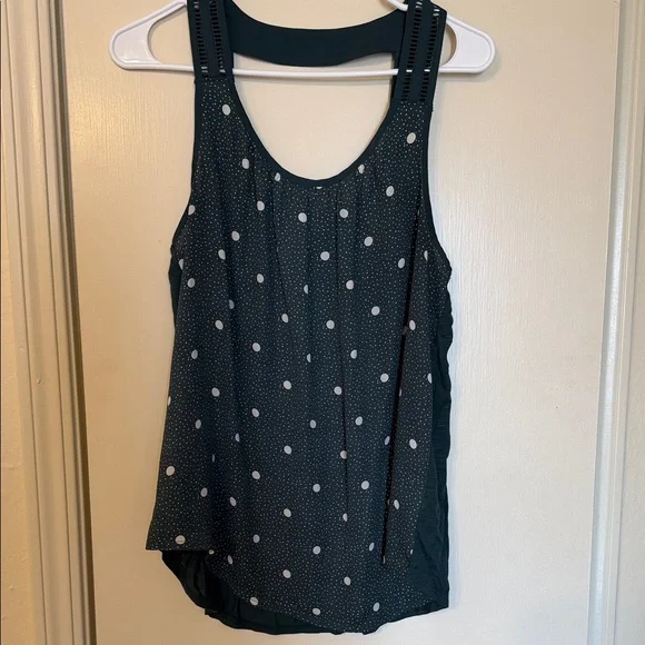 Maurices Dark Green Polka Dot Tank Top - Picture 1 of 3
